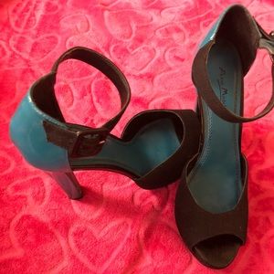 Anne Michelle black and blue platform shoes
